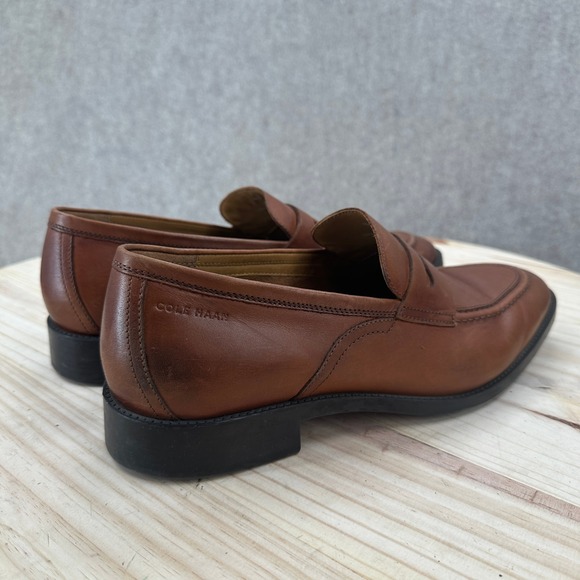 Cole Haan Penny Loafers 9.5 M Hawthorne Grand British Tan Leather Moc Shoes main image 9